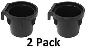 img 2 attached to 🍺 JSP Manufacturing 2005-2014 Nissan Frontier, Xterra, 2005-2012 Pathfinder Cup Holder Inserts: Rubber Cup Beverage Holder (2-Pack) - Aftermarket Compatible