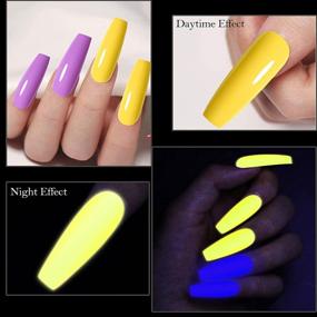 img 1 attached to 💅 NAILKISS 6PCS Набор гелиевых лаков для ногтей Glow in the Dark | Неоновый светящийся гель-лак | Гель-лак для снятия UV 10 мл | Флуоресцентные яркие цвета | Эффект свечения ногтевого искусства маникюра