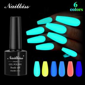 img 3 attached to 💅 NAILKISS 6PCS Набор гелиевых лаков для ногтей Glow in the Dark | Неоновый светящийся гель-лак | Гель-лак для снятия UV 10 мл | Флуоресцентные яркие цвета | Эффект свечения ногтевого искусства маникюра