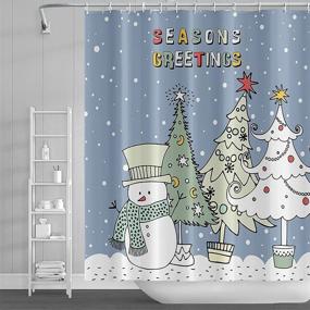img 3 attached to Christmas Curtains Snowflakes Bathroom Polyester