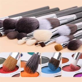 img 2 attached to 💄 Docolor 29 Piece Makeup Brushes Set – Professional Kabuki Foundation Blending Brush Kit with Premium Goat & Synthetic Hair, for Face Powder, Blush, Concealers, Eye Shadows – Complete Make Up Brushes Kit with PU Leather Case