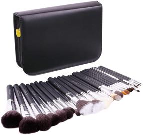 img 1 attached to 💄 Docolor 29 Piece Makeup Brushes Set – Professional Kabuki Foundation Blending Brush Kit with Premium Goat & Synthetic Hair, for Face Powder, Blush, Concealers, Eye Shadows – Complete Make Up Brushes Kit with PU Leather Case