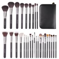 💄 docolor 29 piece makeup brushes set – professional kabuki foundation blending brush kit with premium goat & synthetic hair, for face powder, blush, concealers, eye shadows – complete make up brushes kit with pu leather case logo