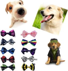 img 1 attached to 🐶 Lebbeen 10pcs/Pack, Adjustable Pet Dog Bow Tie Collar, Stylish Pet Cat Dog Bow Ties Bowties, Grooming Accessories - Improved SEO