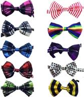 🐶 lebbeen 10pcs/pack, adjustable pet dog bow tie collar, stylish pet cat dog bow ties bowties, grooming accessories - improved seo logo