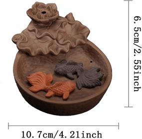 img 2 attached to Backflow Incense Handmade Ceramic Waterfall Home Decor for Home Fragrance