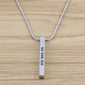 img 2 attached to Lademayh Inspirational Personalized Necklaces Stainless