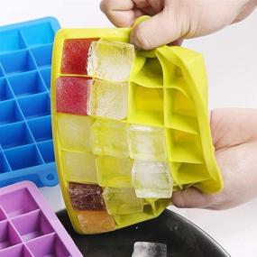 img 3 attached to Ozera Silicone Ice Cube Trays with Lids - 3 Pack, 24 Cavities Mold for Cocktails, Whiskey, Candy & More