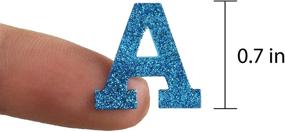 img 2 attached to Blue Glitter Alphabet Letter Stickers - 3 Sheets by QQ&amp;U