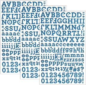 img 4 attached to Blue Glitter Alphabet Letter Stickers - 3 Sheets by QQ&amp;U