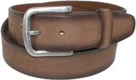 👔 premium burnished leather belts: ctm men's accessories with removable buckle logo