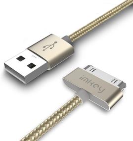 img 4 attached to Samsung Galaxy Tab Cable - IMKEY Premium 6.5ft Tangle-Free Braided USB to 30 Pin Sync Data Fast Charging Cable for Samsung Galaxy Tab 2 10.1", 7.0", 7.7", 8", and 9" - Golden