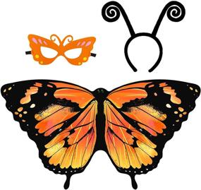 img 4 attached to 🦋 Halloween Costume Headband Mask - Butterfly Wings Party Favors