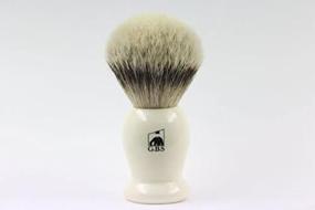 img 1 attached to 🪒 G.B.S Silvertip Badger Shaving Brush: Faux Ivory Resin Handle for Extra Soft Bristles, Lather Creation, and Daily Grooming (21 MM Knot, 4.5" Tall)