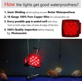 img 3 attached to 🚤 CZC AUTO 12V Submersible LED Trailer Tail Light Kit: Waterproof and Perfect for Under 80 Inch Trailer Boat Utility Trailer (Trailer Light Kit)