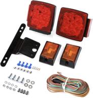 🚤 czc auto 12v submersible led trailer tail light kit: waterproof and perfect for under 80 inch trailer boat utility trailer (trailer light kit) logo