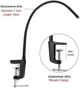 img 1 attached to 📸 Etubby Webcam Stand Phone Holder - 27-inch Reach, Adjustable Gooseneck Desktop Camera Desk Clamp Mount for All Cellphones, Logitech Webcam C925e, C922, C930e, C930, C920, C615, Etc. - Compatible with 1/4-inch Threaded Devices