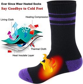 img 1 attached to 🧦 Warm Thermal Socks: Three Street Unisex Winter Fur-Lined Boot, Thick Insulated Heated Slipper Non-Slip Socks for Cold Weather