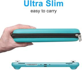 img 1 attached to 🎮 Switch Lite Accessories Kit Bundle - Carrying Case, TPU Protective Cover, Screen Protector, Thumb Grips (Turquoise)