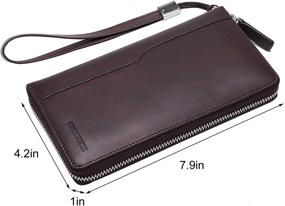 img 1 attached to BISON DENIM Genuine Billfold Checkbook Wallet: A 🧔 Stylish Solution for Men's Accessories, Card Cases & Money Organization