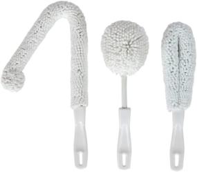 img 4 attached to 🧼 Efficient Glassware Cleaning Brush Set by Lily's Home Decanter - Ideal for Hard to Reach Areas of Champagne Flutes, Beer Mugs, Baby Bottles, and Narrow Neck Goblets (Set of 3)