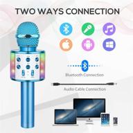 suny wireless bluetooth karaoke microphone with led lights logo