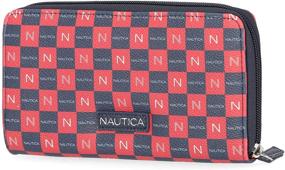 img 2 attached to 👛 Nautica Bulk Cargo Womens RFID Wallet Clutch Zip Around Organizer (Nantucket) – Stylish & Secure Women's Wallet for Organized Storage