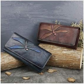 img 3 attached to 👜 Exquisite KIMINII Embossed Dragonfly Handmade Cellphone Women's Handbags & Wallets: Enhance Your Style with Handcrafted Luxury