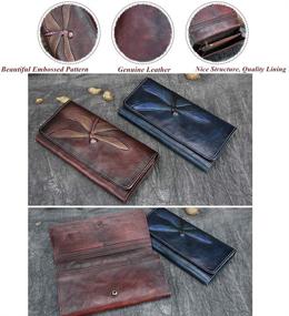 img 1 attached to 👜 Exquisite KIMINII Embossed Dragonfly Handmade Cellphone Women's Handbags & Wallets: Enhance Your Style with Handcrafted Luxury