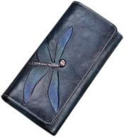 👜 exquisite kiminii embossed dragonfly handmade cellphone women's handbags & wallets: enhance your style with handcrafted luxury logo