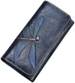 img 4 attached to 👜 Exquisite KIMINII Embossed Dragonfly Handmade Cellphone Women's Handbags & Wallets: Enhance Your Style with Handcrafted Luxury