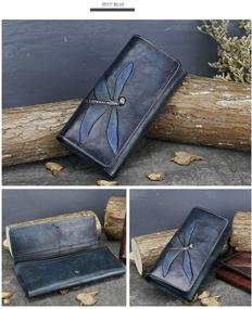 img 2 attached to 👜 Exquisite KIMINII Embossed Dragonfly Handmade Cellphone Women's Handbags & Wallets: Enhance Your Style with Handcrafted Luxury