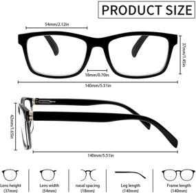 img 3 attached to 😎 Enhance Eye Comfort with SIGVAN 5 Pack Blue Light Blocking Reading Glasses - Stylish, Lightweight Computer Readers for Men and Women