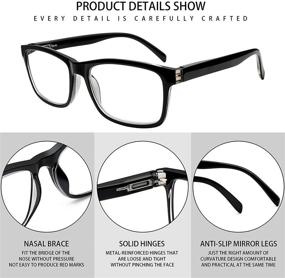 img 2 attached to 😎 Enhance Eye Comfort with SIGVAN 5 Pack Blue Light Blocking Reading Glasses - Stylish, Lightweight Computer Readers for Men and Women
