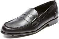 👞 black rockport classic penny loafer: men's shoes with slip-ons and loafers logo
