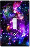 🌌 purple marvel nebula galaxy single gang toggle light switch plate/wall plate cover by wirester logo