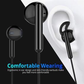 img 1 attached to 🎧 Беспроводные наушники Bluetooth - наушники с HiFi басом, встроенным микрофоном, шумоподавлением, для спорта - сертифицированные Bluetooth 5.0 и IPX5