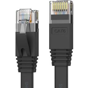 img 4 attached to 🔌 50фт Кабель Ethernet Cat 6 - Высокоскоростной, тонкий LAN-корд с разъемами RJ45, Плоский дизайн, устойчивый к погодным условиям, Быстрый Гигабитный LAN-провод для игр, PS5/4/3, Xbox, Модем, Роутер