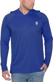 img 2 attached to 🎣 Men's Long Sleeve Fishing Shirts - Sun Protection SPF 50+ UV Tshirt Hoodies with Enhanced SEO