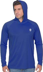 img 4 attached to 🎣 Men's Long Sleeve Fishing Shirts - Sun Protection SPF 50+ UV Tshirt Hoodies with Enhanced SEO