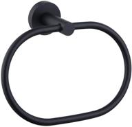 🔗 aplusee matte black stainless steel swivel towel ring holder - modern bathroom & kitchen accessory for space-saving drying & storage logo