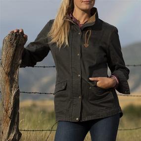 img 1 attached to 🧥 Stay Stylish and Cozy with the Legendary Whitetails Women's Saddle Country Shirt Jacket