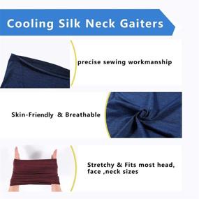 img 3 attached to Kids Winter Neck Gaiter Bandanas: Stay Warm with UV Protection & Ice Silk Fabric - Ideal for Outdoor Sports