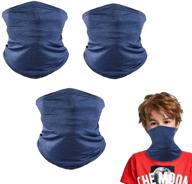 kids winter neck gaiter bandanas: stay warm with uv protection & ice silk fabric - ideal for outdoor sports logo