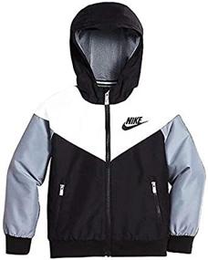 img 2 attached to Stylish and Functional: Nike Sportswear Windrunner Big Kids' Boys' Jacket