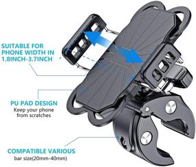 img 1 attached to Универсальное крепление для телефона на велосипед и мотоцикл CTYBB | Суперстабильное крепление на руль для предотвращения вибрации с iPhone, Samsung и другими смартфонами