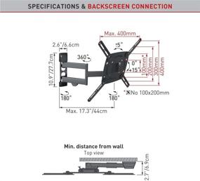 img 3 attached to Кронштейн для телевизора Barkan: полностью подвижный артикулирующий кронштейн для телевизоров от 29 до 65 дюймов, выдерживает до 77 фунтов - идеально подходит для LED OLED LCD.