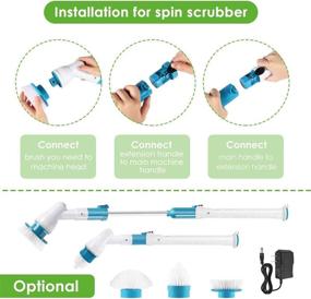 img 1 attached to Revolutionize Your Cleaning Routine with the Spin Scrubber - 360 Cordless Tub and Tile Scrubber!