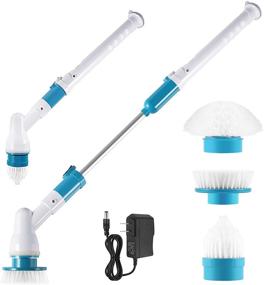 img 4 attached to Revolutionize Your Cleaning Routine with the Spin Scrubber - 360 Cordless Tub and Tile Scrubber!