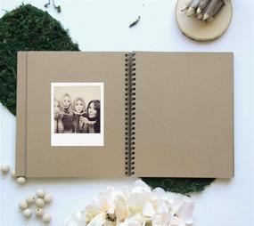 img 3 attached to 📚 Modern Rustic Wedding Guest Book Alternative - 130 Brown Pages, 8x7 Softcover